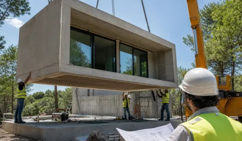 Casa prefabricada de hormigón de 100m2: comodidad y estilo