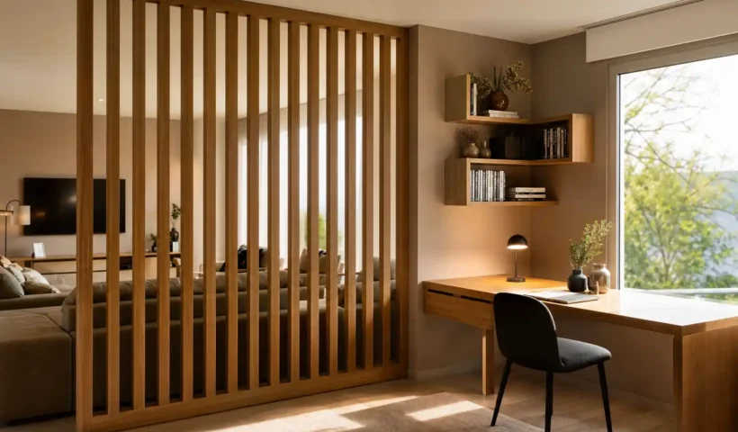 Optimiza tus espacios con madera: lamas separadores de ambientes