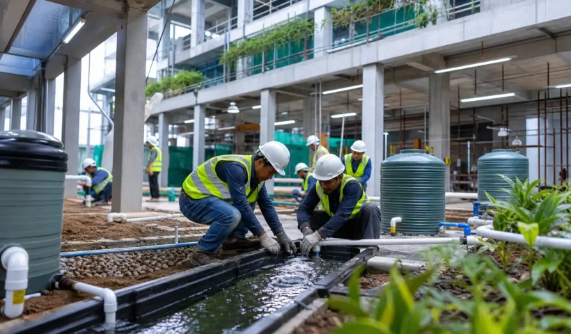 Gestión sostenible del agua en obras e instalaciones